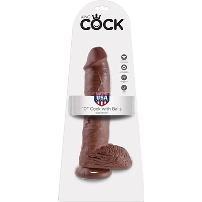 King Cock 10" Cock Brown 25.4 Cm