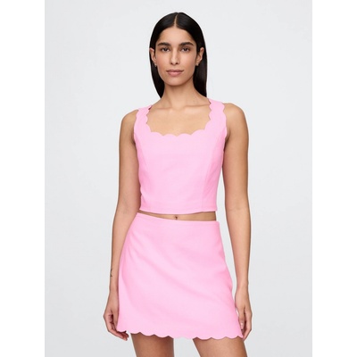 GAP Ľanový crop top Ružová