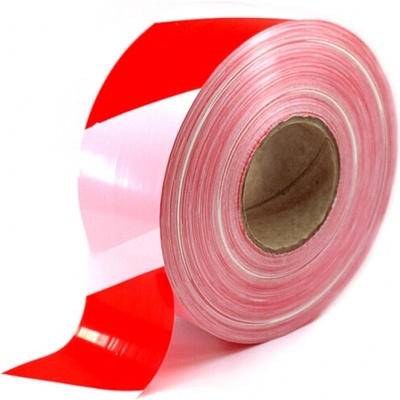 LDPE výstražná ohraničovací páska 75 mm x 500 m červenobílé pruhy – Zbozi.Blesk.cz