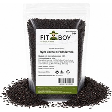 Fitboy čierna strednezrnná ryža 0,5 kg