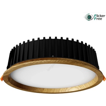 APLED - LED Лампа RONDO WOODLINE LED/18W/230V 4000K Ø 26 см дъб масивнo дървo (AP0177)