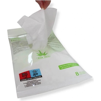 Medi-Inn Vlhčené mycí rukavice s aloe vera 8 ks