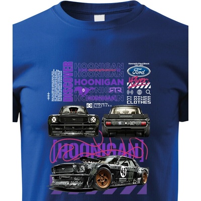 Dětské triko Ford Mustang Hoonicorn Modrá Canvas tričko Bezvatriko.cz 2374