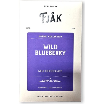 FJAK Sjokolade 50% mléčná čokoláda WILD BLUEBERRY 60 g