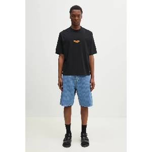 Marcelo Burlon Памучна тениска County Flame Boxy T-Shirt Black Red (CMAA05AS25JER0071025)