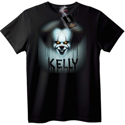 NOONEBRAND Тениска Pennywise KELLY Ужаси - 2XL, Black