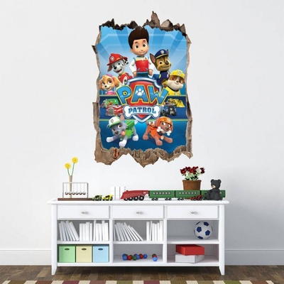 Prehozynapostel Dekoračná nálepka na stenu Paw Patrol 3D 47x73cm DON-9480748965-ALL
