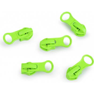 Jezdec ke spirálovým voděodolným zipům No 7 Varianta: 1 (D535) zelená neon, Balení: 5 ks