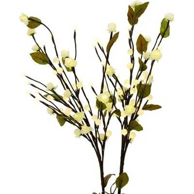 Umělá květina Camelie s bílými LED diodami, 50 cm