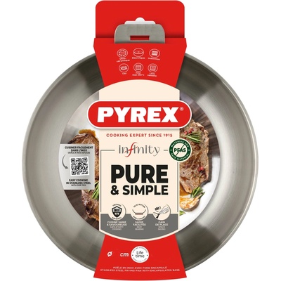 PÁNEV INFINITY 24CM PYREX NEREZ ODNÍMAT.RUKOJET