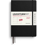 Leuchtturm1917 Weekly Calendar 2027 Medium (A5) - English, Black, Hardcover, 145 x 210 mm, 12 months - January-December 2027, 1 week per double page, 80 g/m2 paper with high ink compatibility - 400268 (400268)