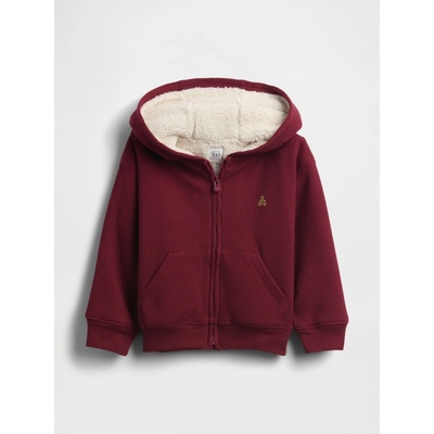 GAP Baby zateplená mikina s vaflovým vzorem Červená