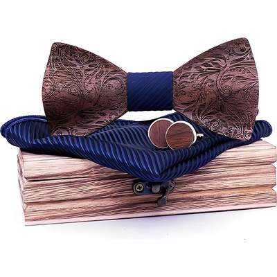 HARAHU Дървен папионка el-30892 - Синя / Тип2 kp30892 (el-30892)