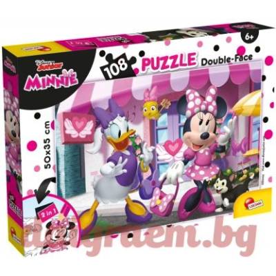 Lisciani Пъзел lisciani 47970 - 108 части - Мини Маус, двулицев пъзел (li47970)