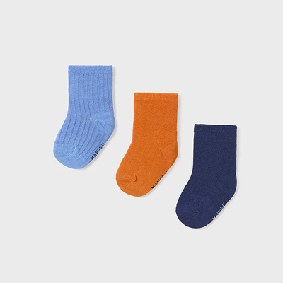 Mayoral Комплект 3 чифта едноцветни чорапи за бебе момче Майорал