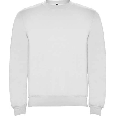Clasica detský sveter s výstrihom crewneck biela