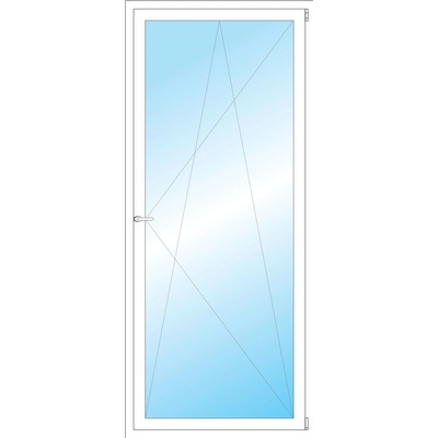 OKNA HNED Plastové okno 91x211 cm bílé otevíravé a sklopné pravé