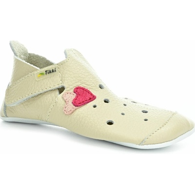 Lang.S by Tikki shoes Ziggy Hearts barefoot capáčky béžovej