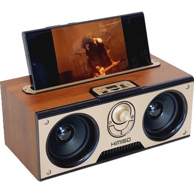 RB nakuplevne dřevěný bluetooth reproduktor KM-7
