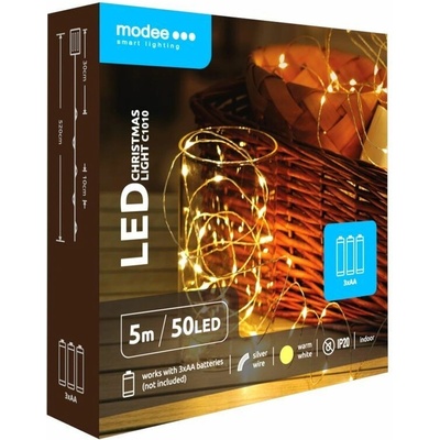 Modee Christmas Lighting String 50 LED 5 m 10 cm teplá biela ML-C1010