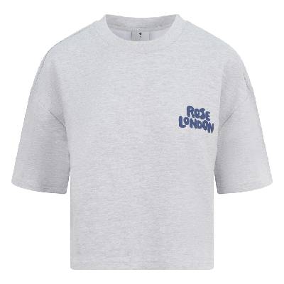 Детска тениска Rose London Sports Club T-shirt Junior Girls - Grey Marl