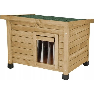 Kerbl Budka pro kočky hnědá obdélníková 57 x 45 x 45 cm