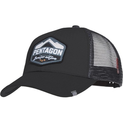 Pentagon ERA TRUCKER ČIERNA Čierna s nášivkou "BORN FOR ACTION" a nastaviteľným patentom