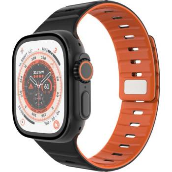 FIXED Магнитна силиконова каишка FIXED за Apple Watch 42/44/45/46/49 мм, черна FIXMST2-434-BK (FIXMST2-434-BK)