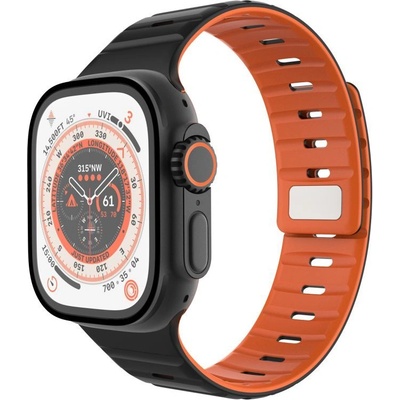 FIXED Магнитна силиконова каишка FIXED за Apple Watch 42/44/45/46/49 мм, черна FIXMST2-434-BK (FIXMST2-434-BK)