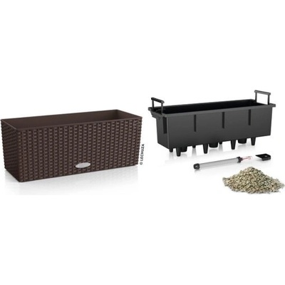 Lechuza Balconera Cottage mokka so samozavlažovacím setom viac veľkostí 80 cm
