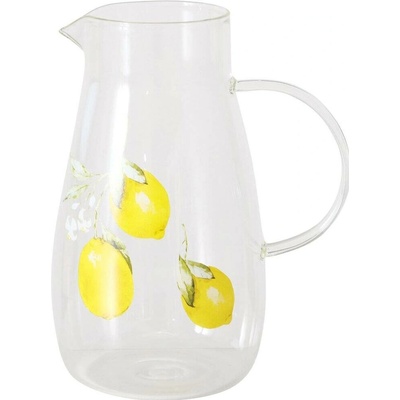 Boltze Skleněný džbán na limonádu CAPRI, výška 21 cm žlutý