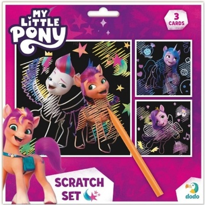 Teddies Vyškrabávací obrázek My little Pony barevný 3 ks