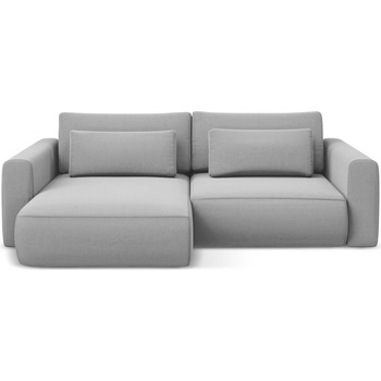 makamii Светлосив кадифен разтегателен ъглов диван с място за съхранение (ляв ъгъл) Kapua - Makamii (KAPUA_LCF_S_3_P1_C4)