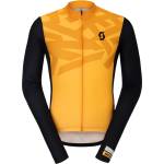 Scott Мъжка фланелка с дълъг ръкав за колоездене Scott Jersey Rc Endurance L/S Cycling jersey - Gleam Orange / Black (056-4072-0313)