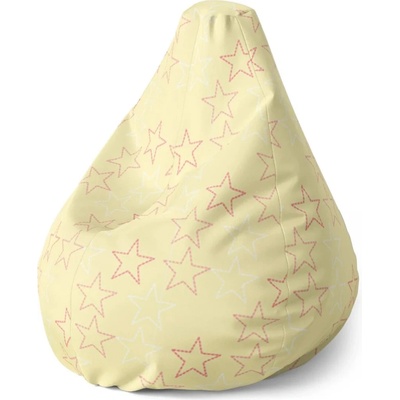 Sablio Sedací vak Pear Hvězdy 70 x 95 x 15 cm