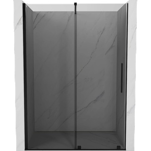 Mexen Velar плъзгащи се душ врати 160 см, графит, черни - 871-160-000-41-70 (871-160-000-41-70)