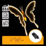 Aigostar - LED Външна декорация 558xLED 90 cm IP44 пеперуда/топло бяло (AI2628)