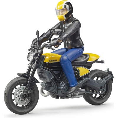 Bruder 63053 Ducati Scrambler Full Throttle s figurkou motorkáře