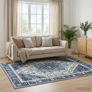 vidaXL Килим ORIZ Тъмен син 300 x 400 cm 100% полиестер (42050380)