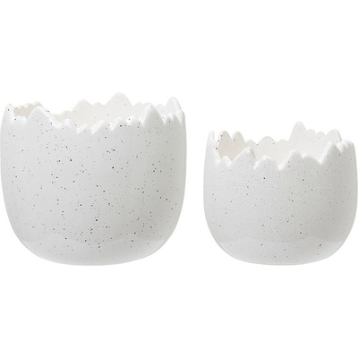 Wikholmform Keramické kvetináče MONA škrupina 14/12cm SET/2ks biele