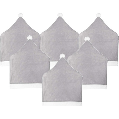 Verk 26093 Vianočné poťahy na stoličke 6x Santa Claus šedé