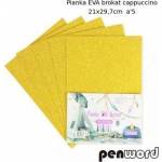 Penword Glitter foam gold 21x29.7cm 5pcs