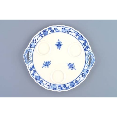 Cibulák podnos pre tri karafky cibulový porcelán originálny cibulák Dubí 20,5 cm
