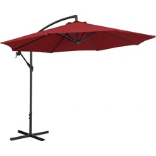 Uniprodo Boční slunečník UMBRELLA R300BO N 300 cm vínový