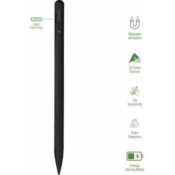 4smarts Active Pencil Pro 3 Stylus - професионална писалка за iPad (черен)