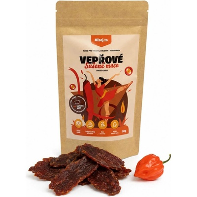 Mlsej.to Vepřové sušené maso sweet chilli 50 g