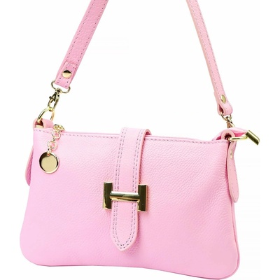 Luka dámska malá kožená crossbody kabelka ružová 25-068 DOLLARO