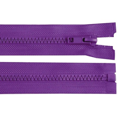 Kostěný zip šíře 5 mm délka 70 cm bundový 170 fialová purpura