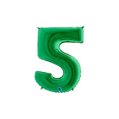 GRABO fóliový balónek ČÍSLICE ZELENÁ 5 102cm,40 nafukovací