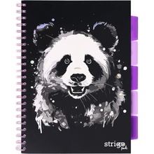 Strigo Blok A4 Panda spirála s rozřaďovačem 80 g 100 listů
